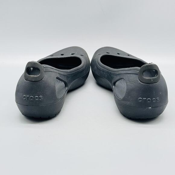 Crocs Shoes Womens 6 Black Kadee Slip On Ballet Flats Comfort Casual Lightweight - Picture 8 of 13